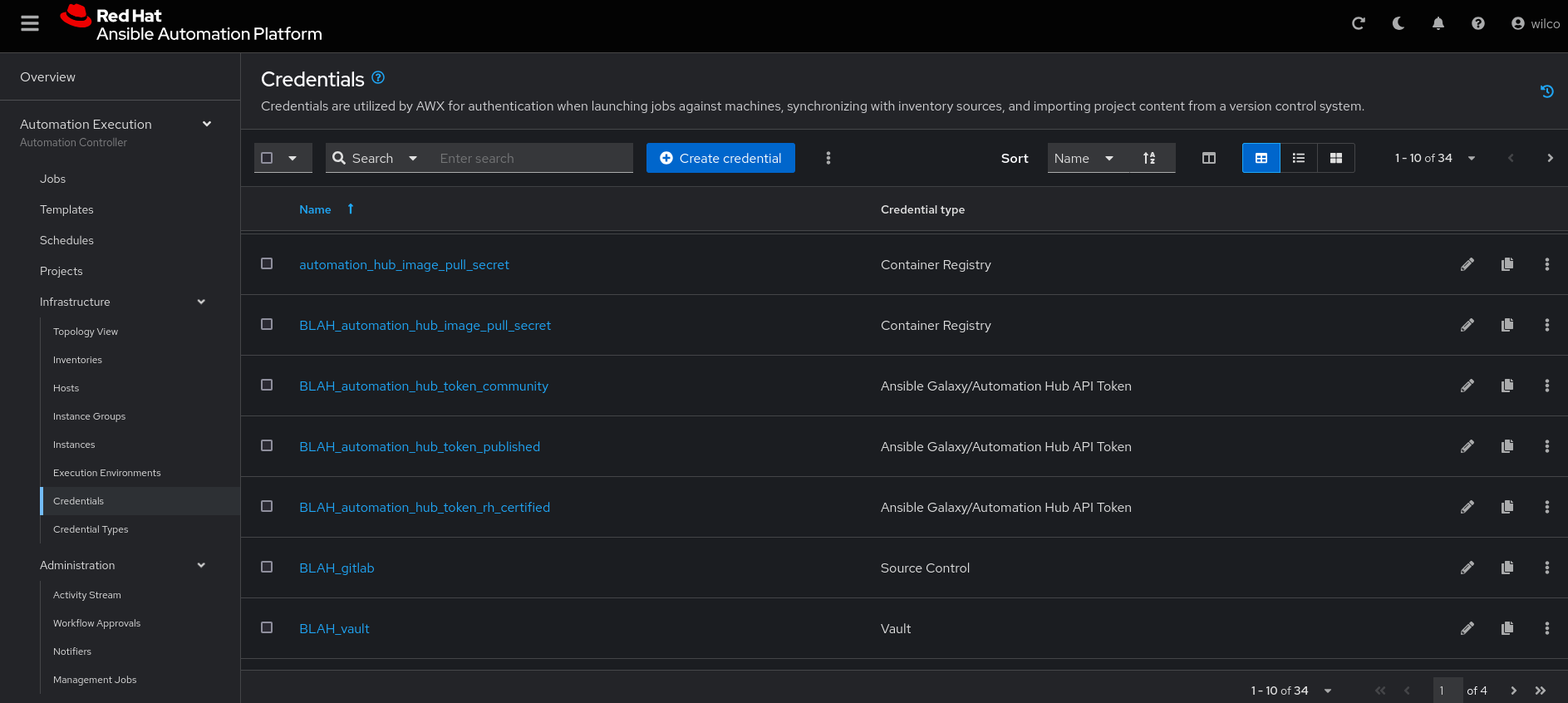 rhaap controller credentials